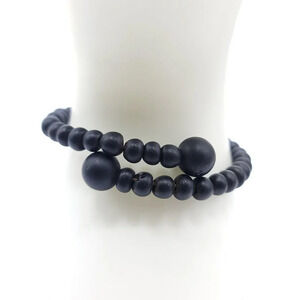 Black Bohemian Bead Wire Wrap Vintage Bracelet